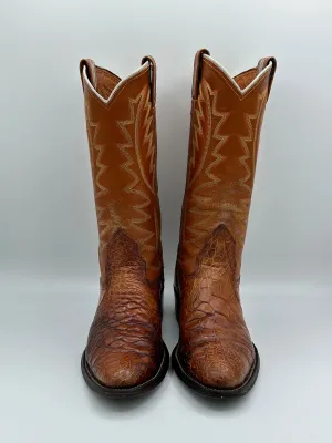 1970's Nocona Honey Preban Sea Turtle Cowboy Boots size 8 D