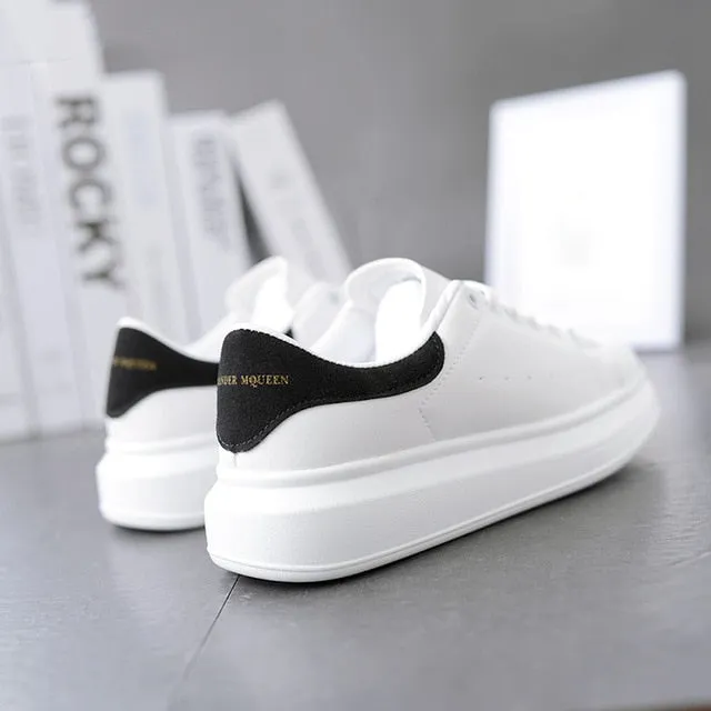 2019 New Designer Wedges White Shoes Female Platform Sneakers Men Tenis Feminino Casual Female Man Shoes Leather Shoes