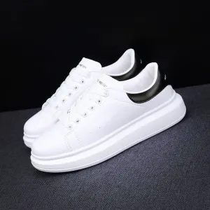 2019 New Designer Wedges White Shoes Female Platform Sneakers Men Tenis Feminino Casual Female Man Shoes Leather Shoes