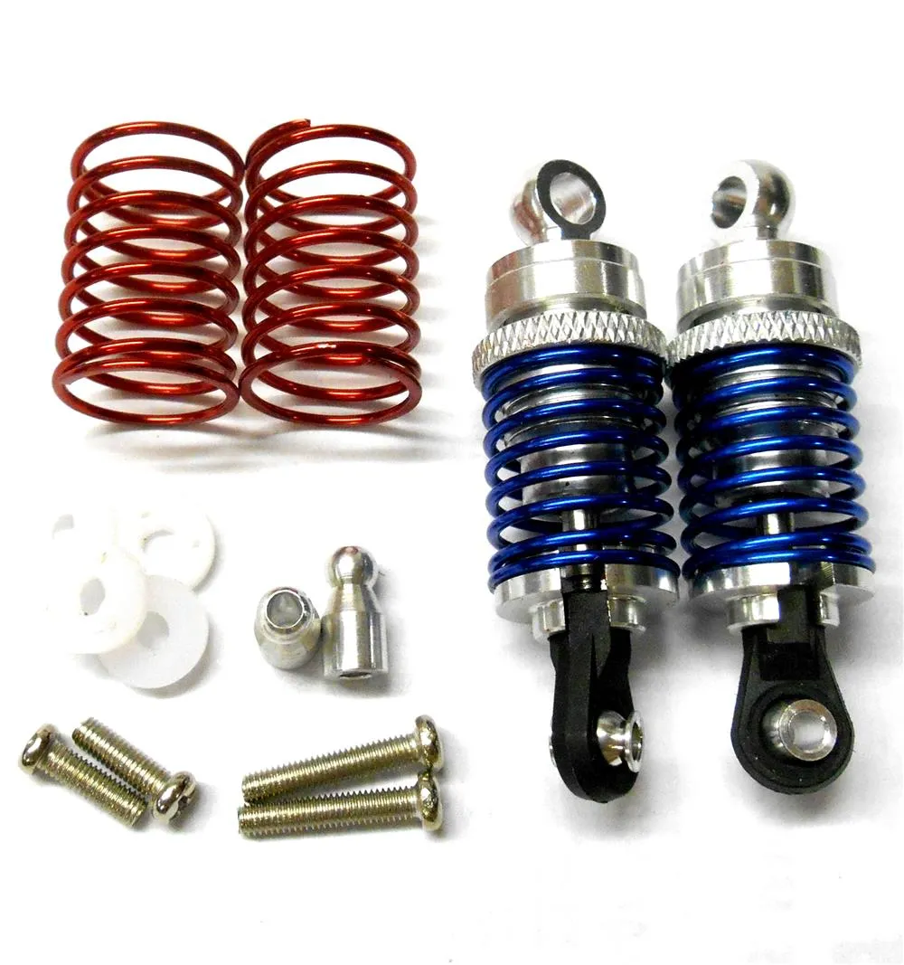 58050S 1/10 Scale RC Alloy Shock Absorbers Damper Set x 2 Silver 50mm Long