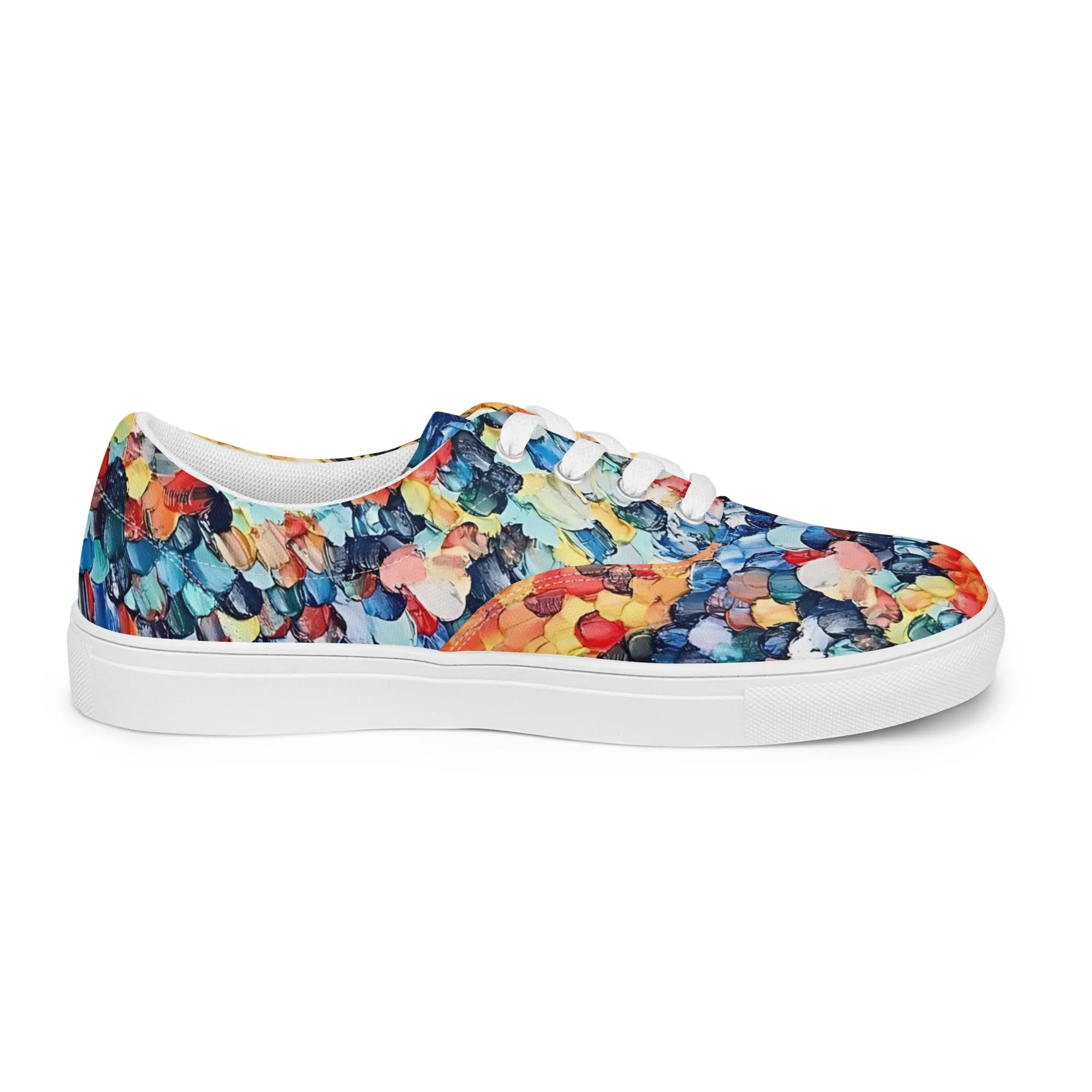 Abstract Beach Oils Men’s lace-up canvas shoes –  Free Delivery! Rock / Metal / Gothic / EDM / Clubwear - Alternative Apparel Only from Phase B Records.