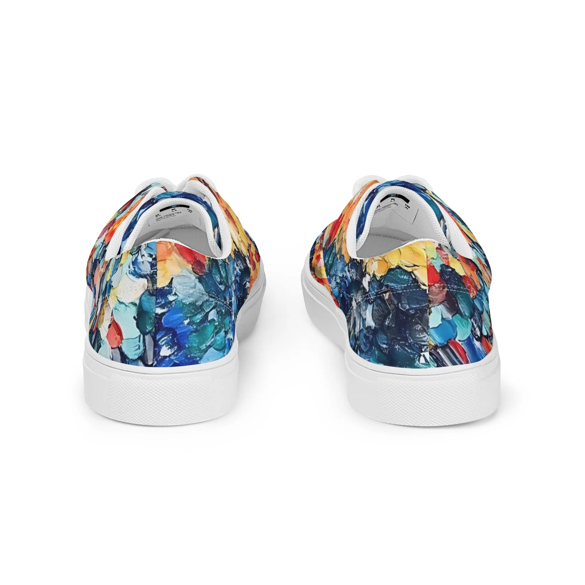 Abstract Beach Oils Men’s lace-up canvas shoes –  Free Delivery! Rock / Metal / Gothic / EDM / Clubwear - Alternative Apparel Only from Phase B Records.