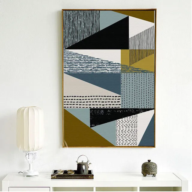 Abstract Geometric Canvas Paintings for Living Room - Home Decor