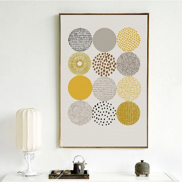 Abstract Geometric Canvas Paintings for Living Room - Home Decor