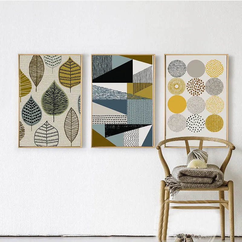 Abstract Geometric Canvas Paintings for Living Room - Home Decor