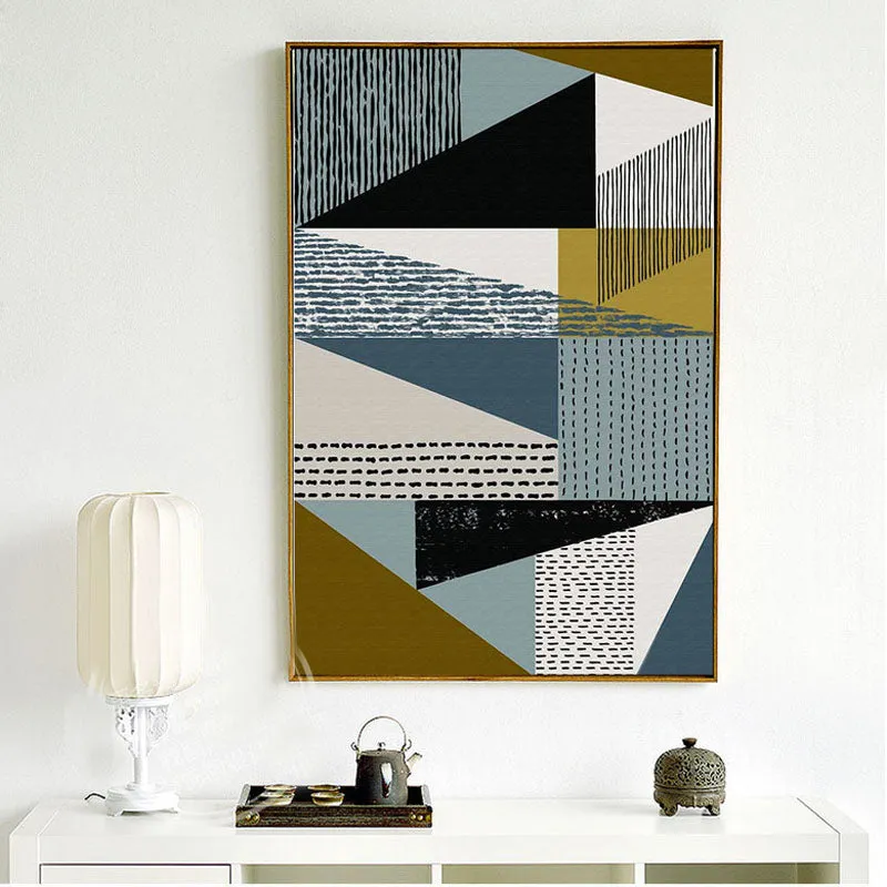 Abstract Geometric Canvas Paintings for Living Room - Home Decor