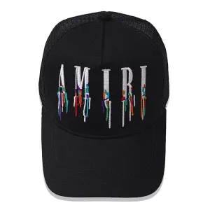 AMIRI Paint Drip Core Logo Trucker Caps