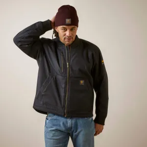 Ariat Men's Rebar Stretch Canvas Bomber Jacket Black - 10046515