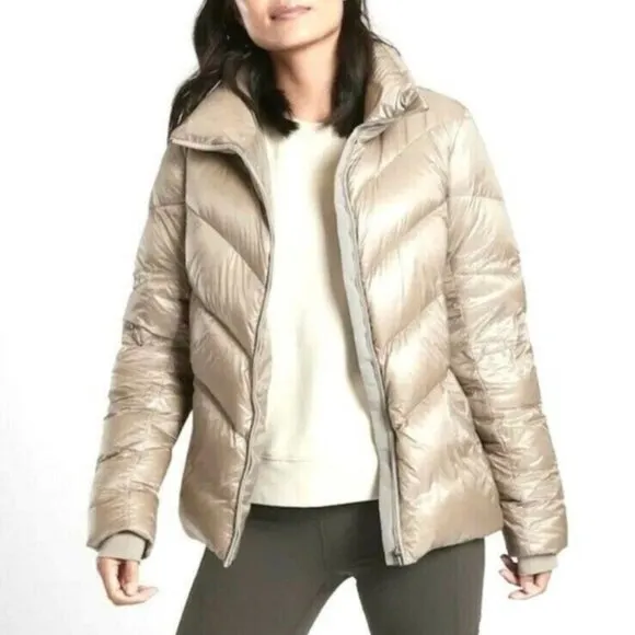 ATHLETA Lofty Down Jacket 486242 in Quail (champagne gold) M