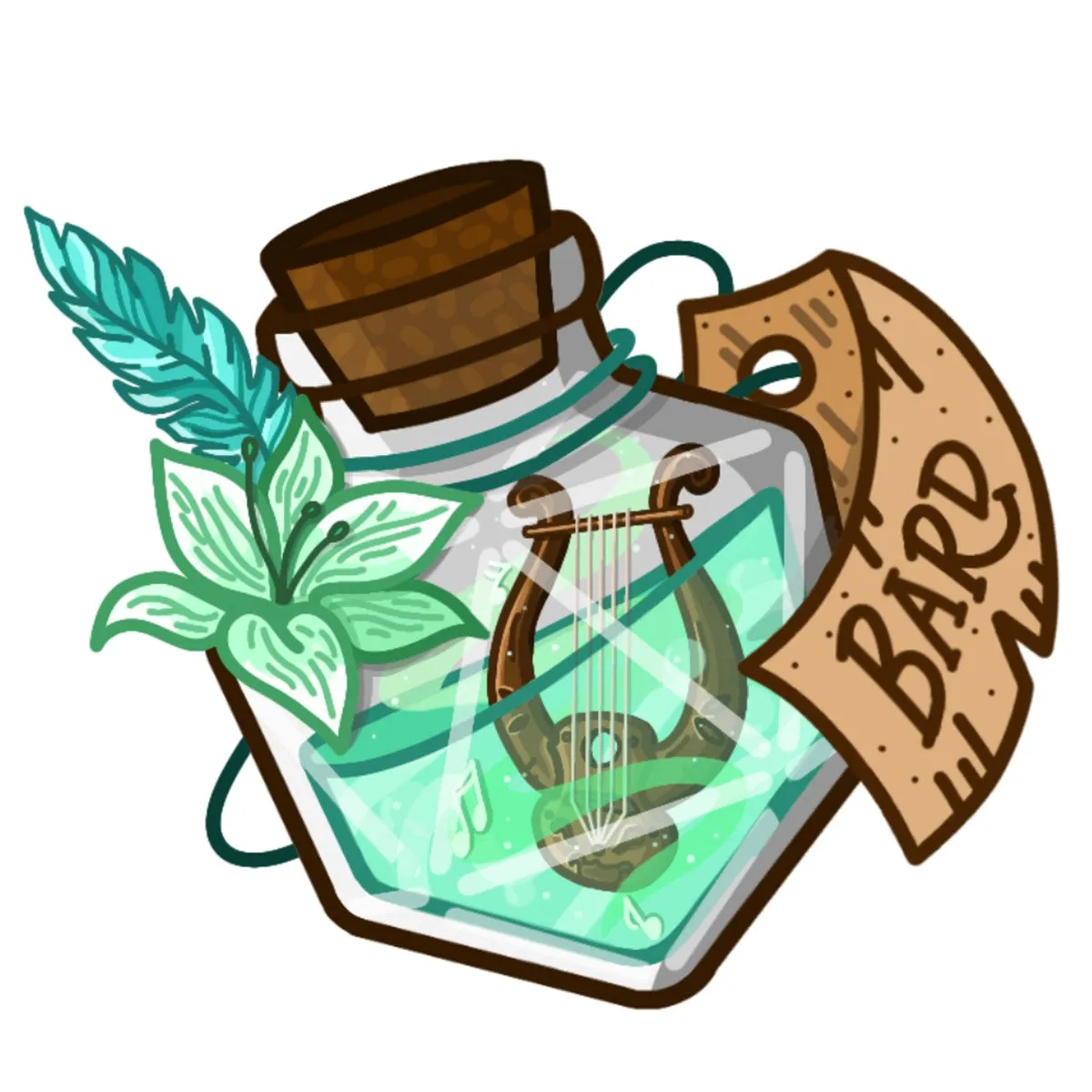 Bard Potion Bottle Gallery Canvas Art Print