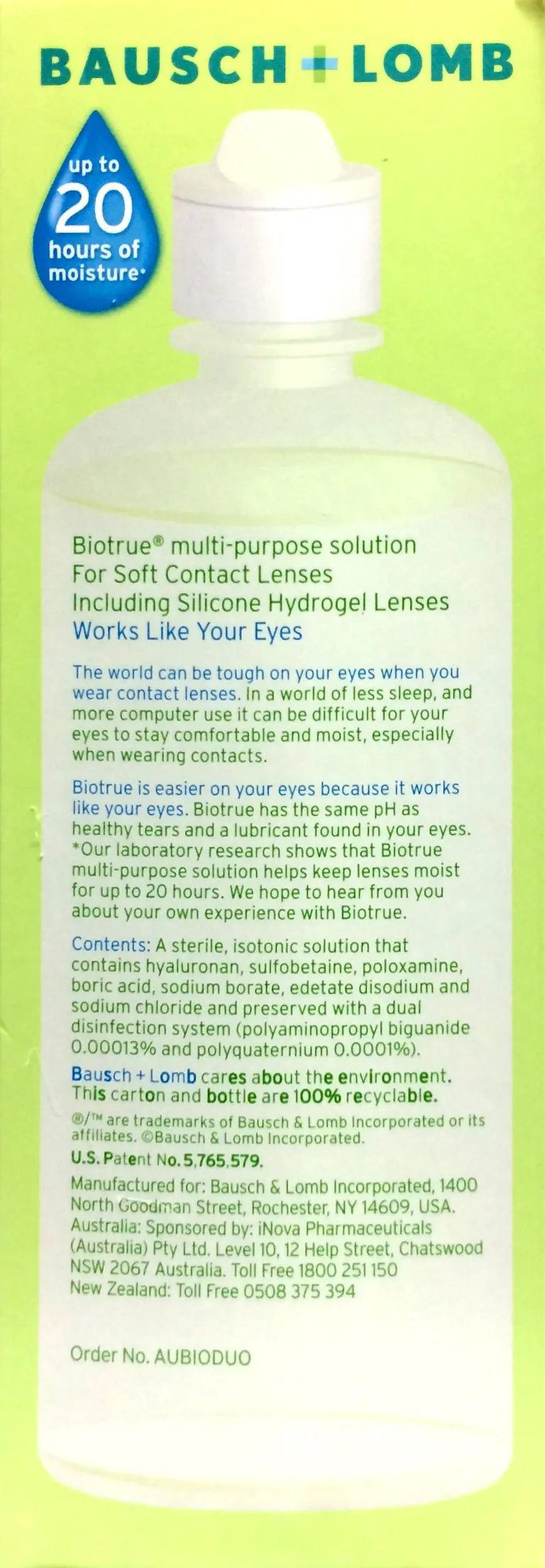 Biotrue Multi-Purpose Solution Duo Pack 420ml
