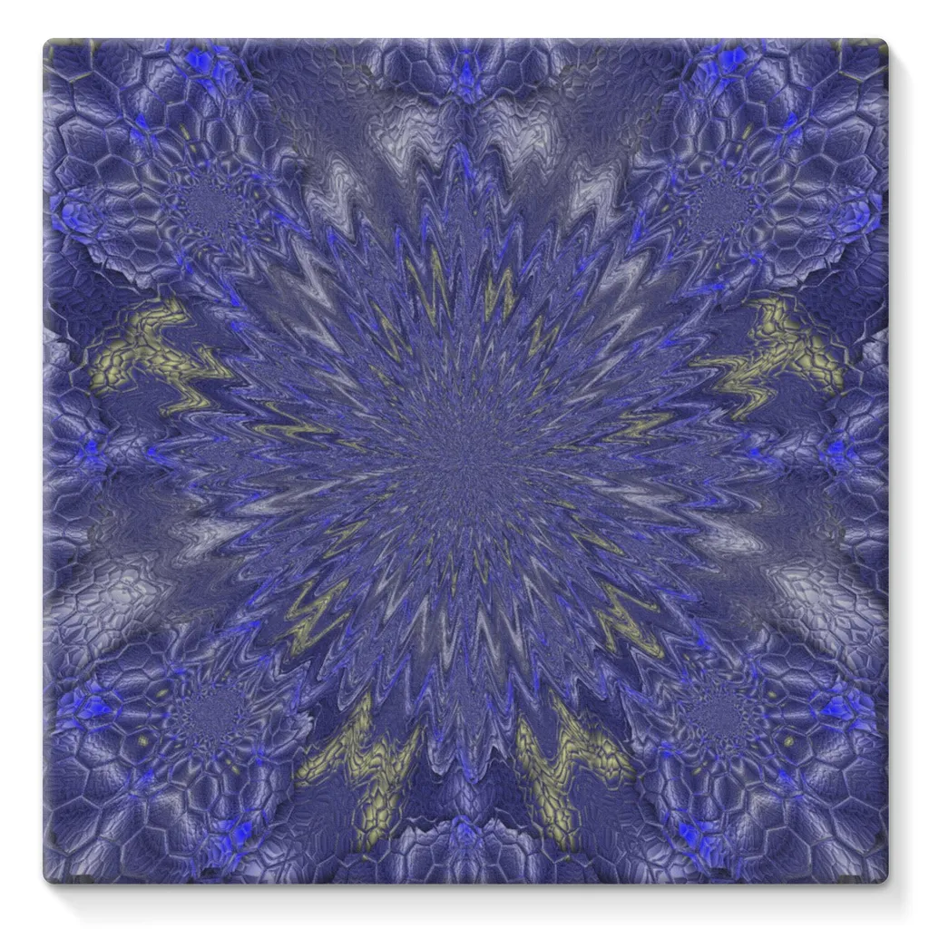 Blue Hex Stretch Canvas Wrap