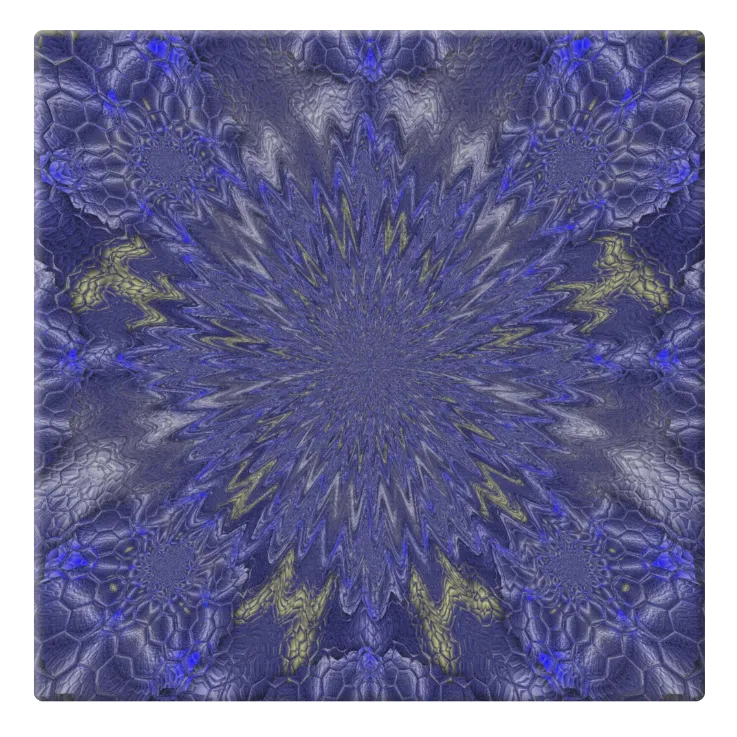 Blue Hex Stretch Canvas Wrap
