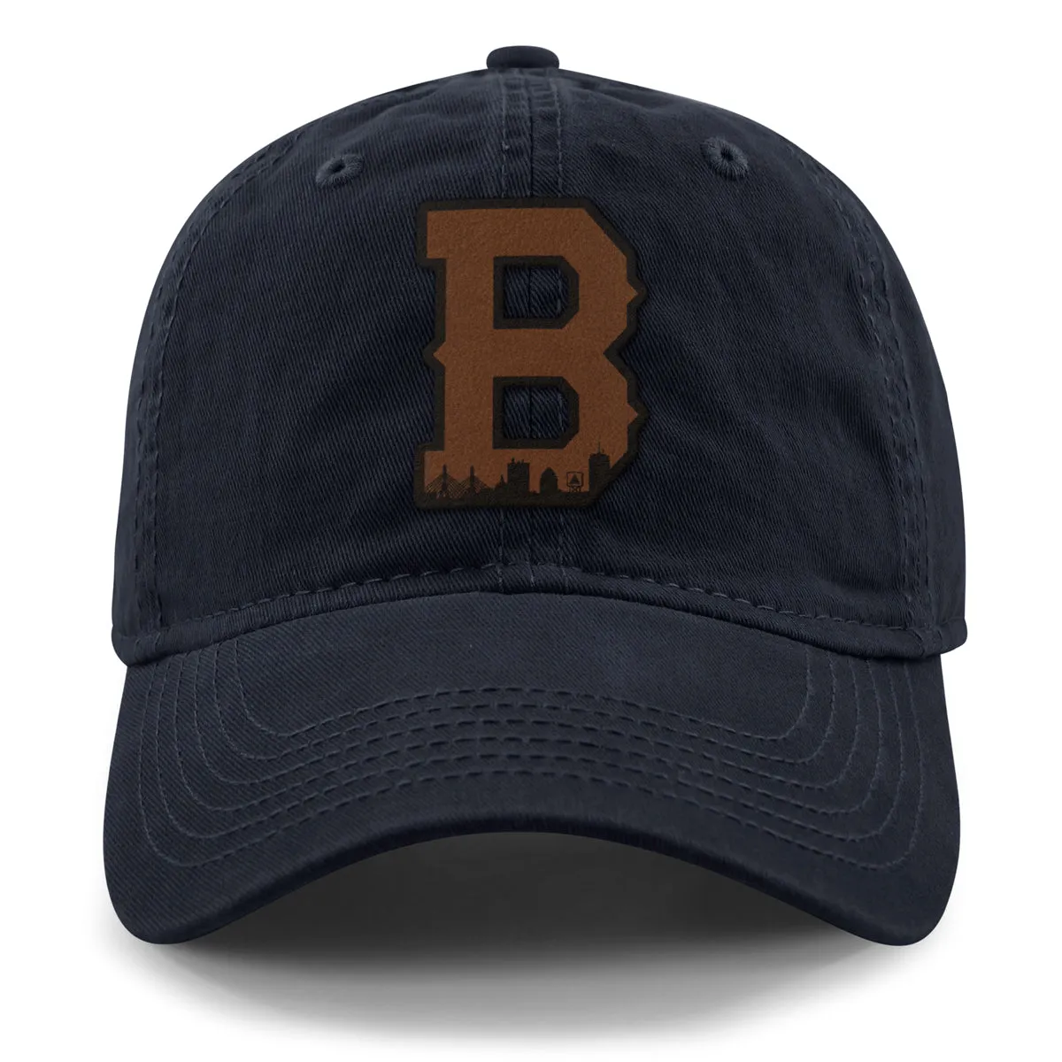 Boston B Skyline Leather Patch Dad Hat