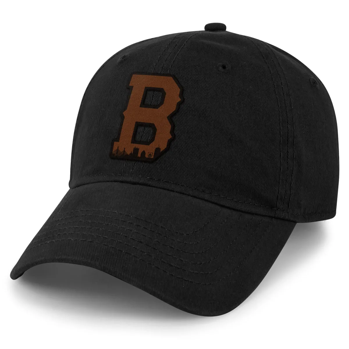 Boston B Skyline Leather Patch Dad Hat