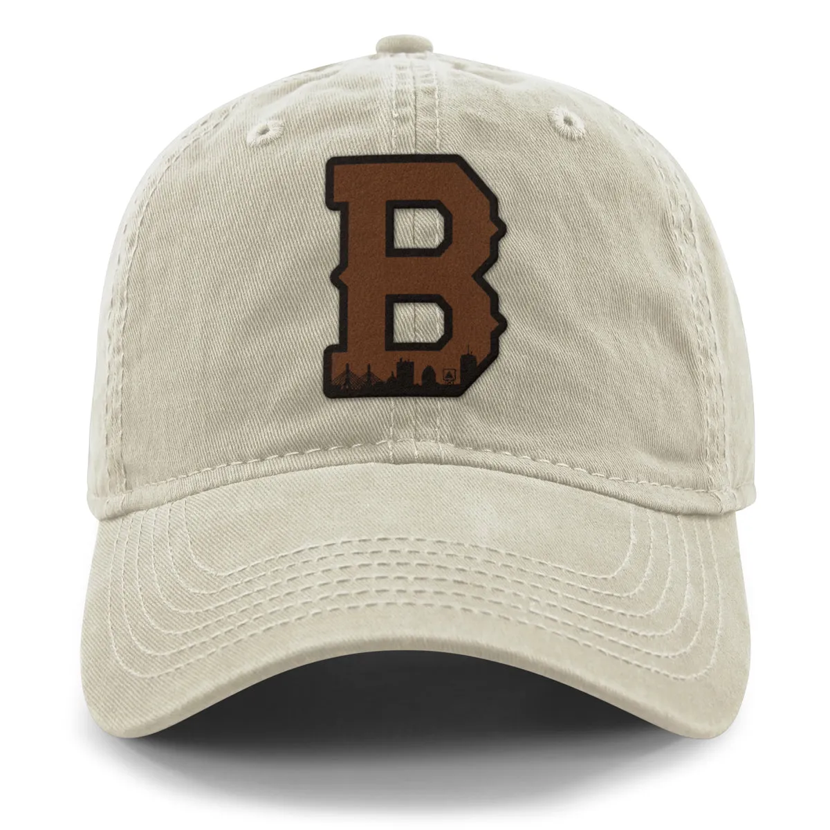 Boston B Skyline Leather Patch Dad Hat