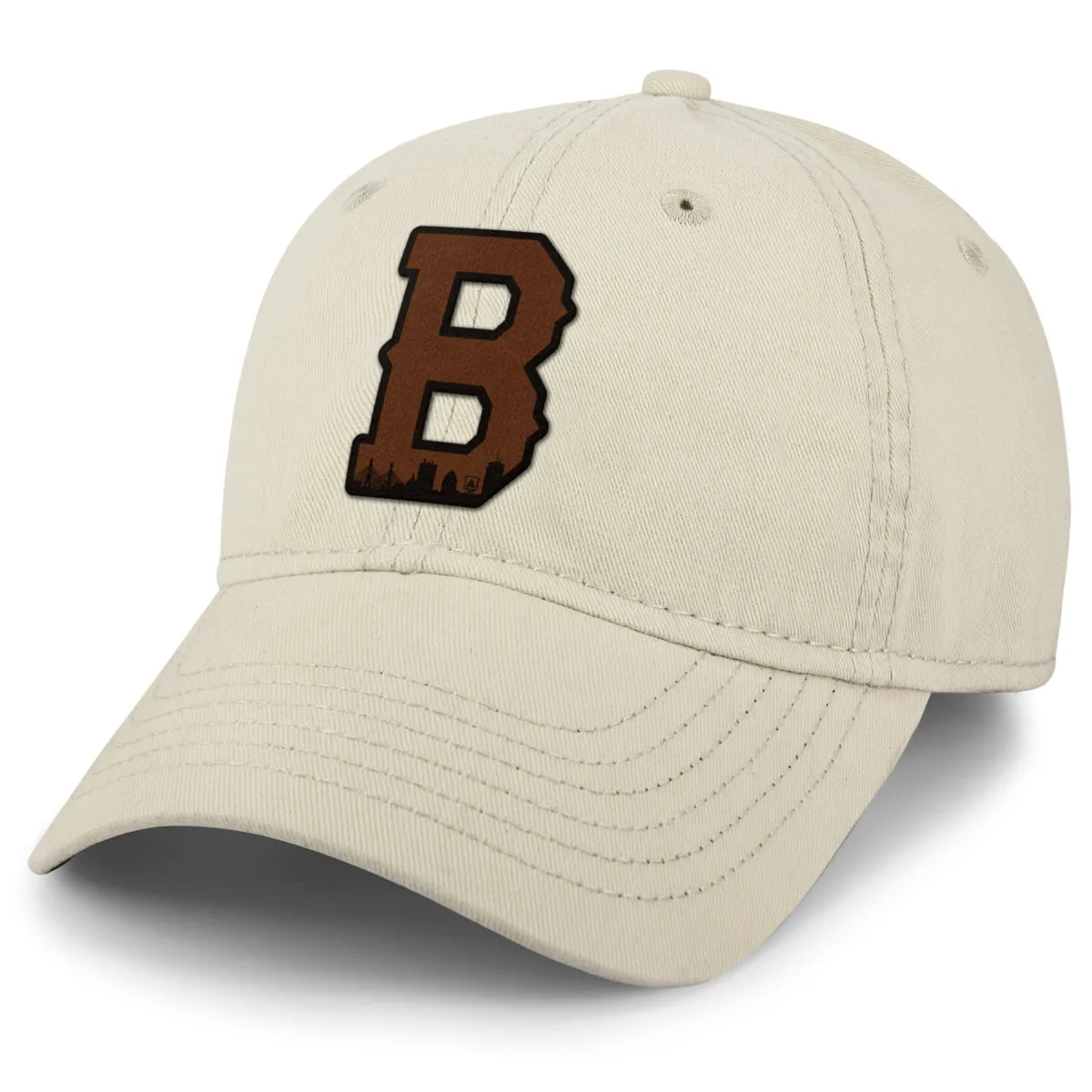 Boston B Skyline Leather Patch Dad Hat