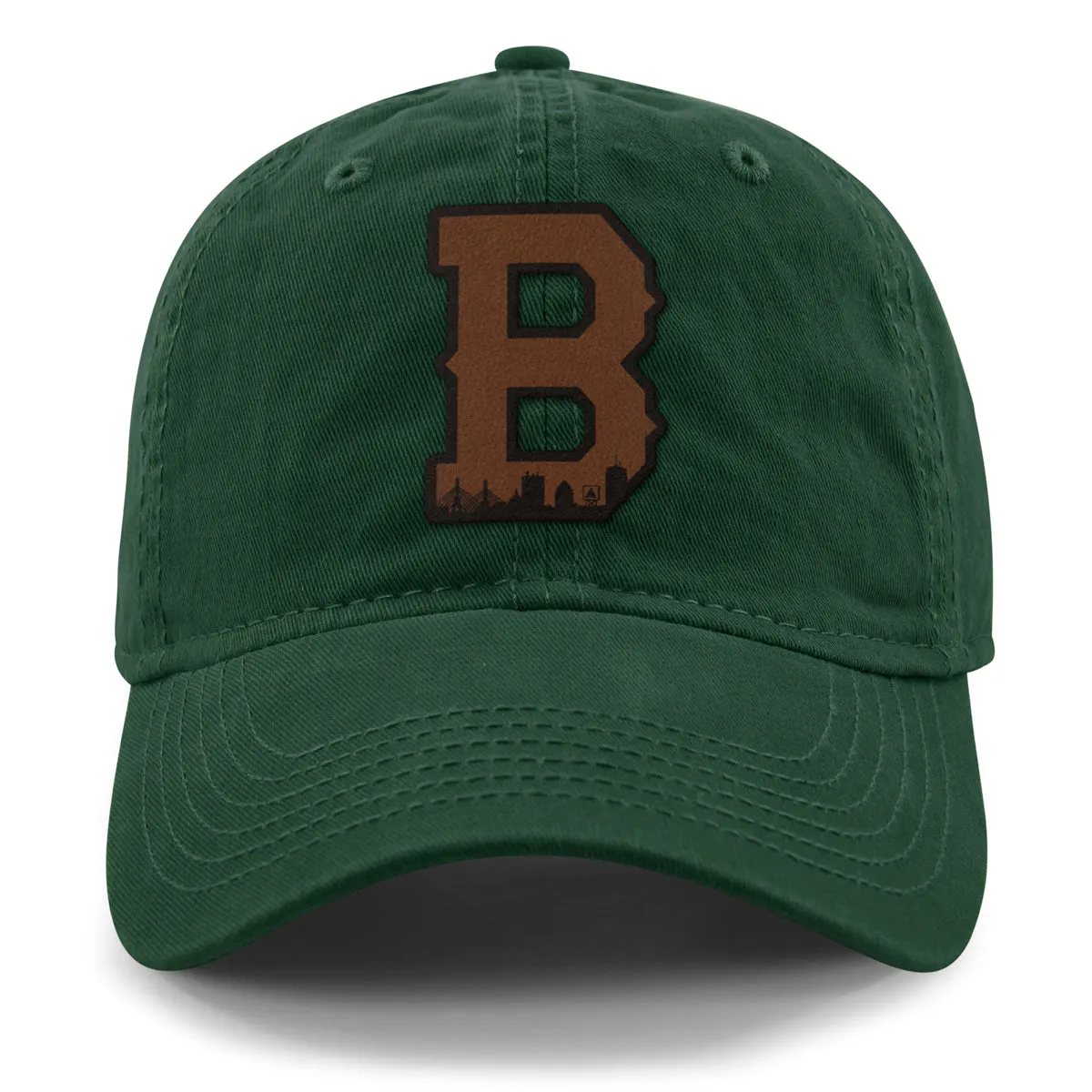 Boston B Skyline Leather Patch Dad Hat