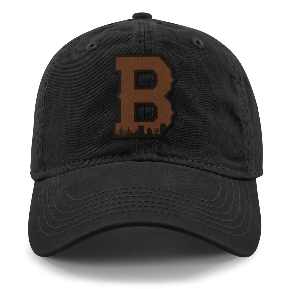 Boston B Skyline Leather Patch Dad Hat
