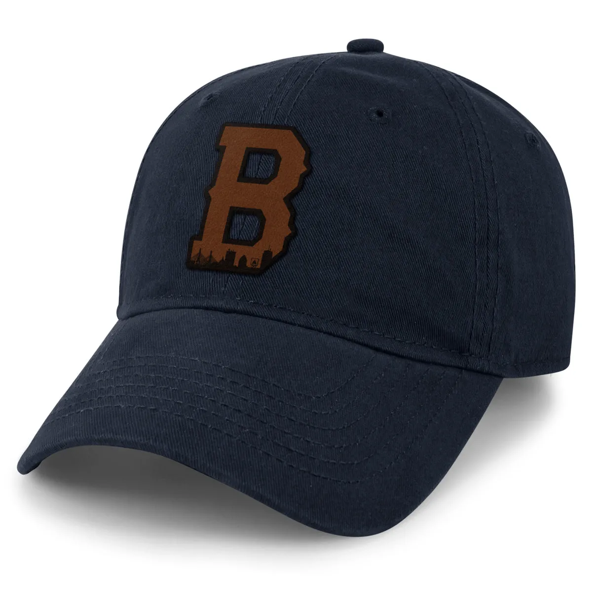 Boston B Skyline Leather Patch Dad Hat