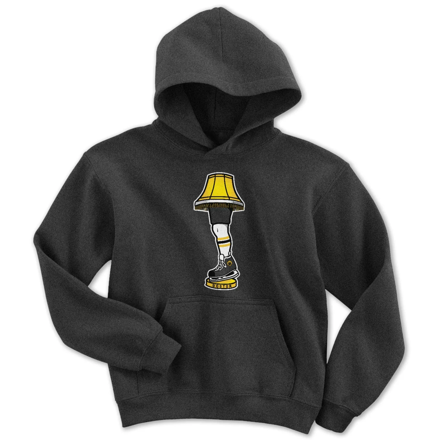 Boston Hockey Holiday Leg Lamp Youth Hoodie