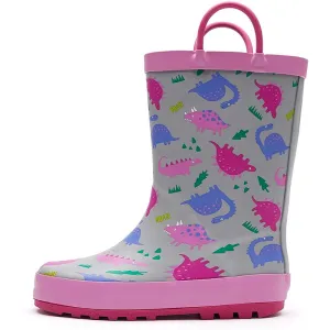 Boy&Girl Rain Boots Waterproof Pink Dinosaurs - K KomForme