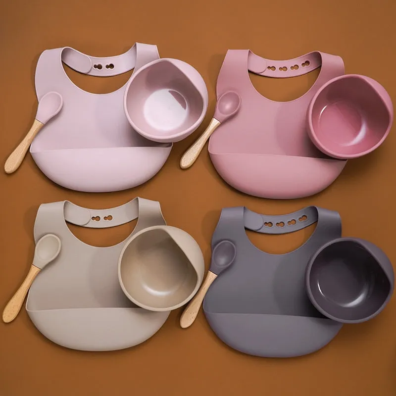 BPA Free Baby Silicone Tableware Set
