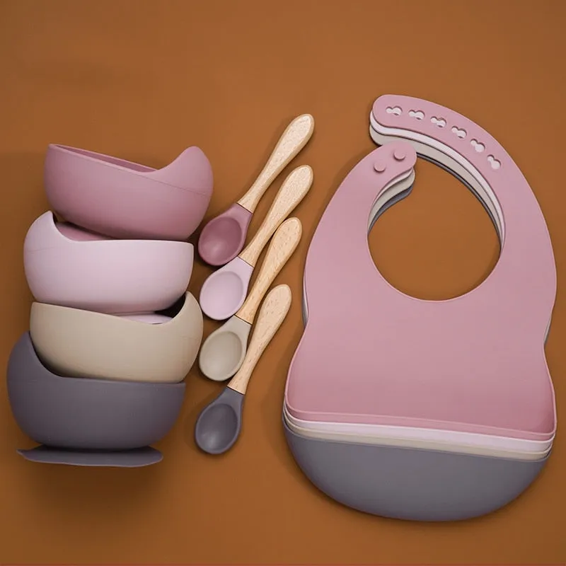 BPA Free Baby Silicone Tableware Set