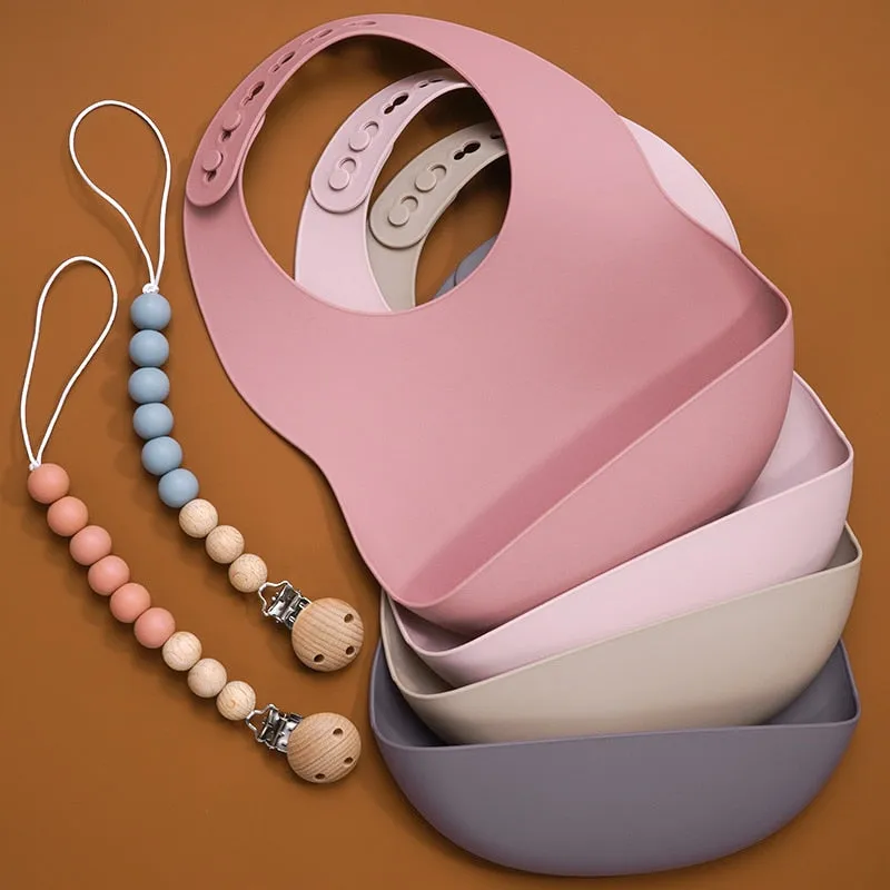 BPA Free Baby Silicone Tableware Set