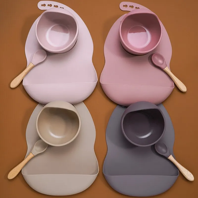 BPA Free Baby Silicone Tableware Set