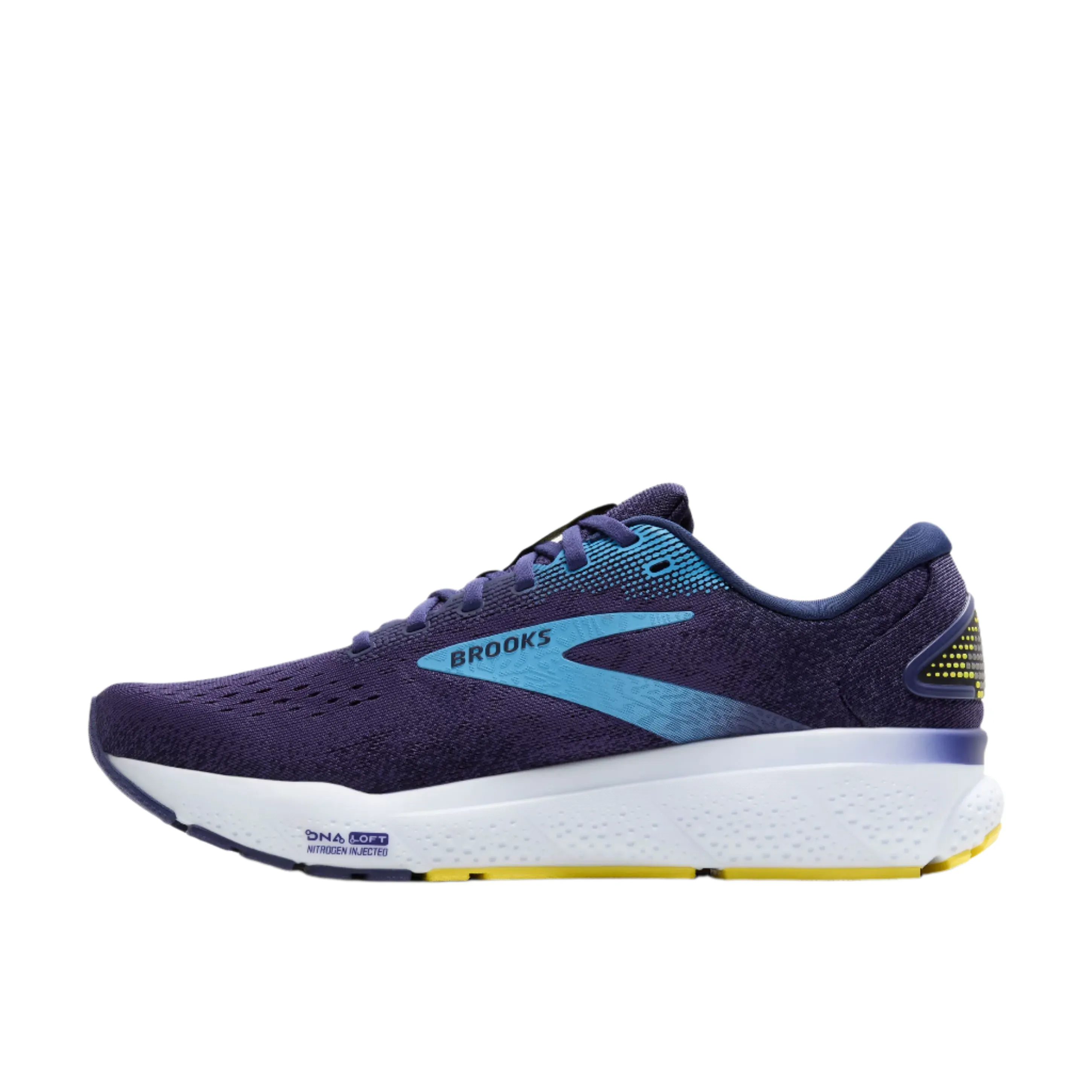 Brook's Men's Ghost 16 Running Shoe - Blue/Bonnie Blue/Yellow