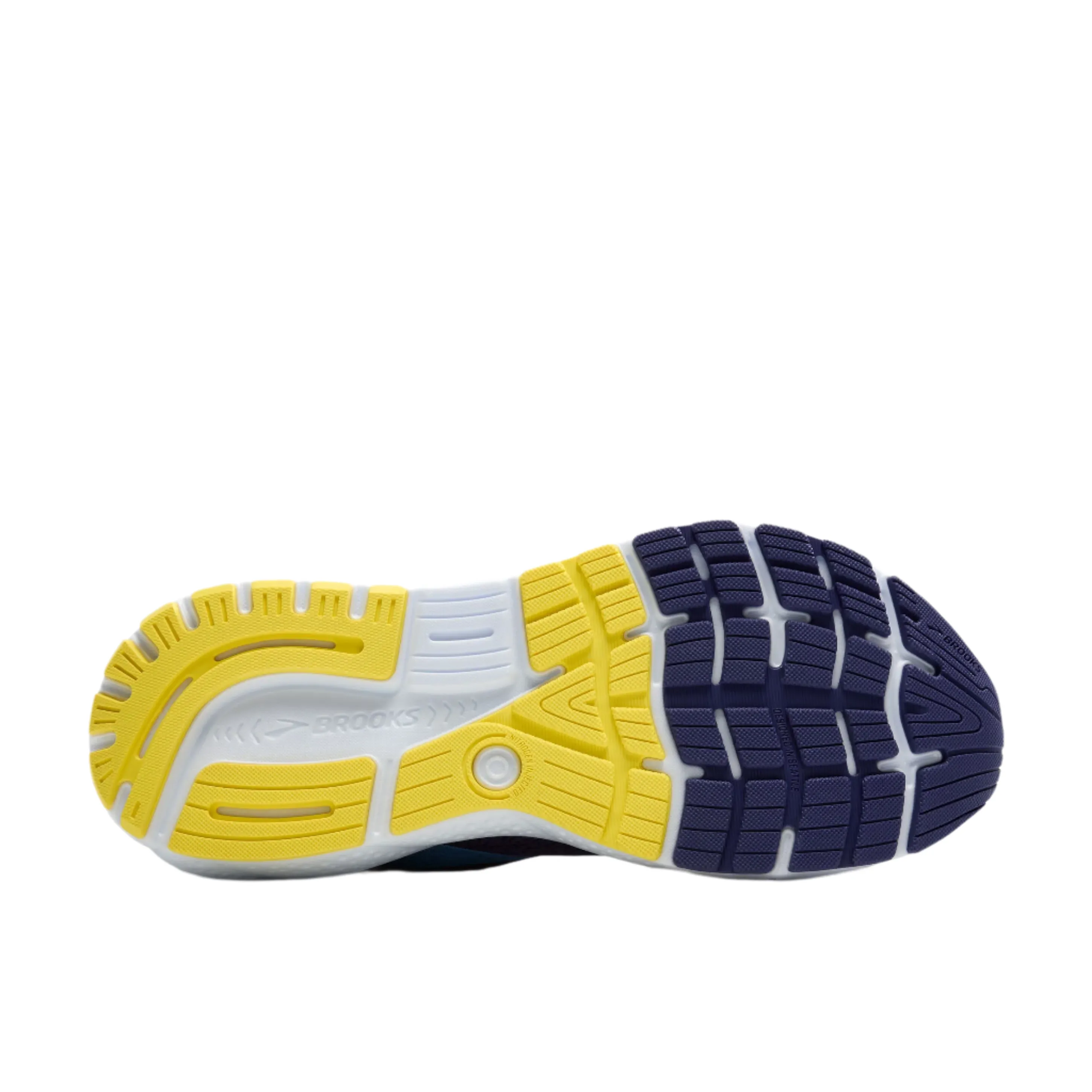 Brook's Men's Ghost 16 Running Shoe - Blue/Bonnie Blue/Yellow