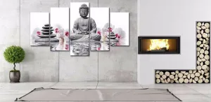 Buddha & Orchid Canvas