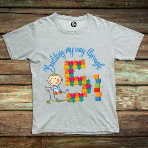Building My Way Through 5 | 5th Birthday T-Shirt