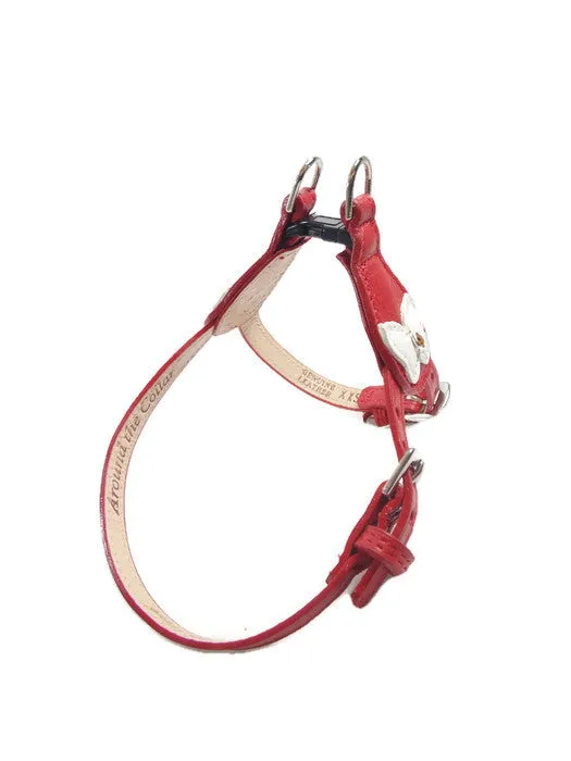 Butterfly Leather Step-In Harness with Crystal
