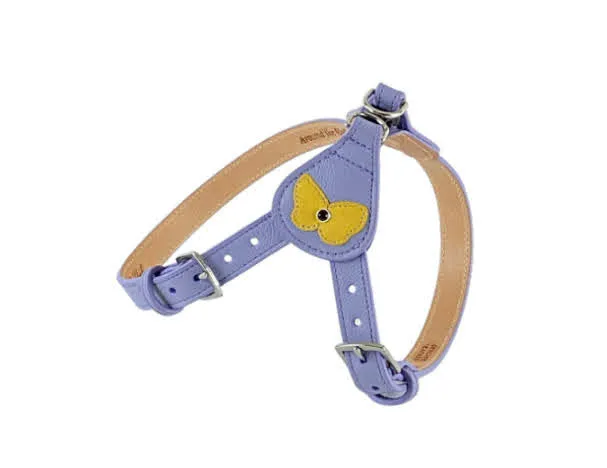 Butterfly Leather Step-In Harness with Crystal