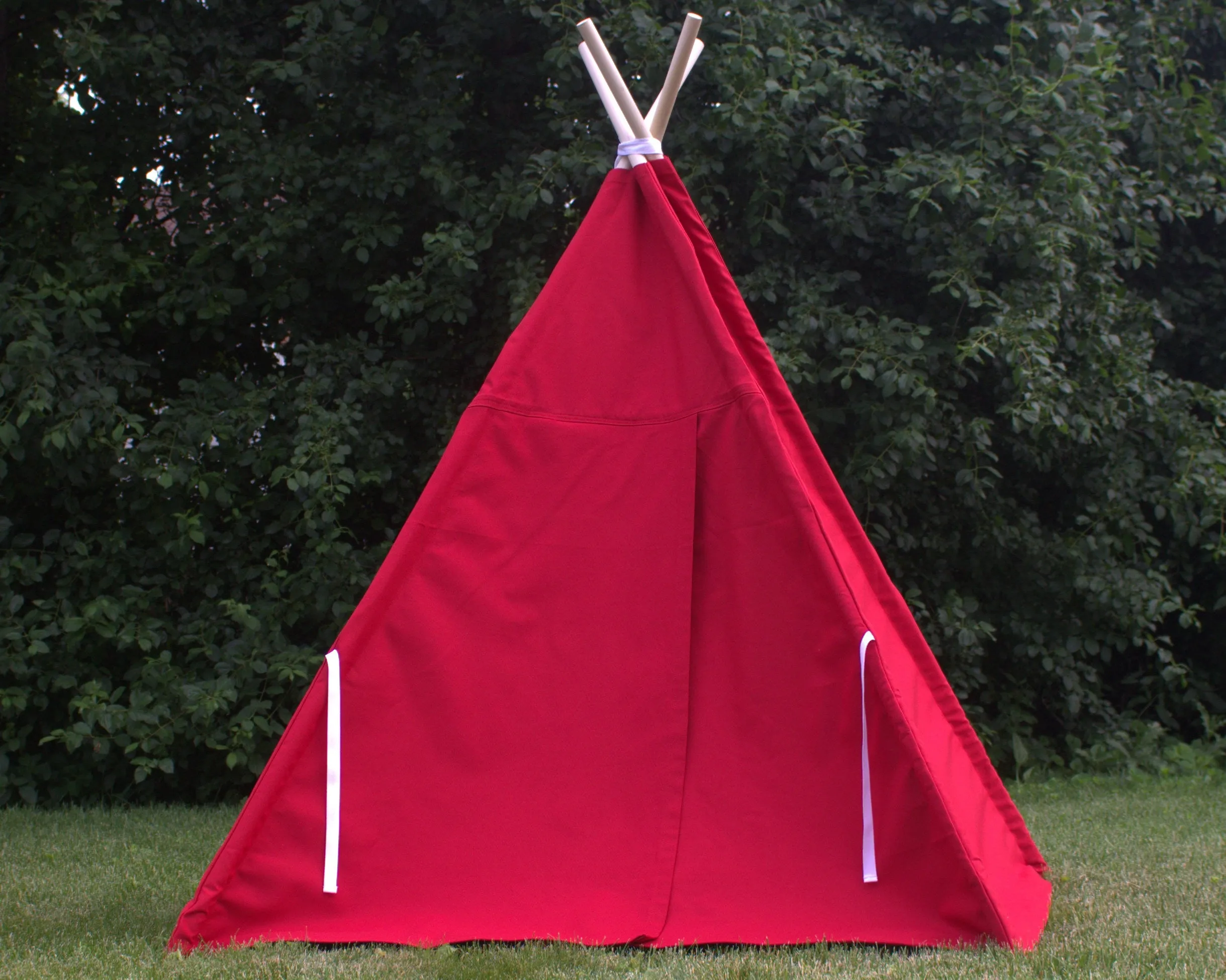 Canvas Kids Teepee Play Tent with Window, 14 Colors, 5 Sizes