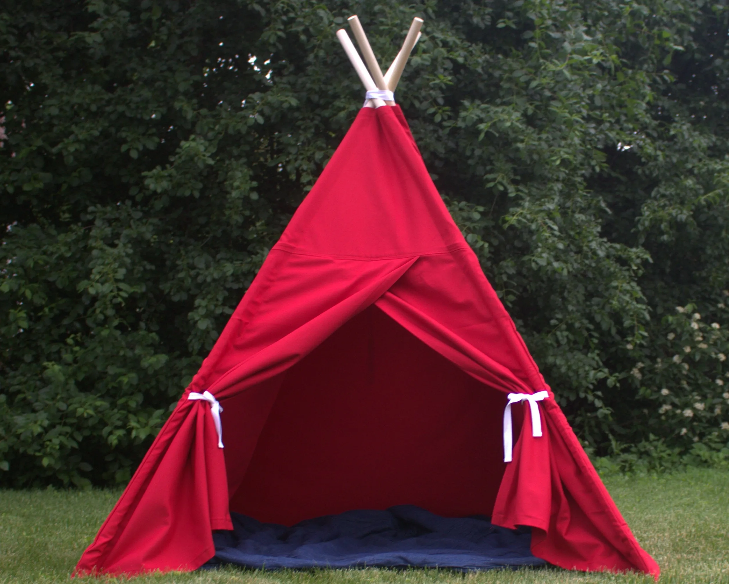 Canvas Kids Teepee Play Tent with Window, 14 Colors, 5 Sizes