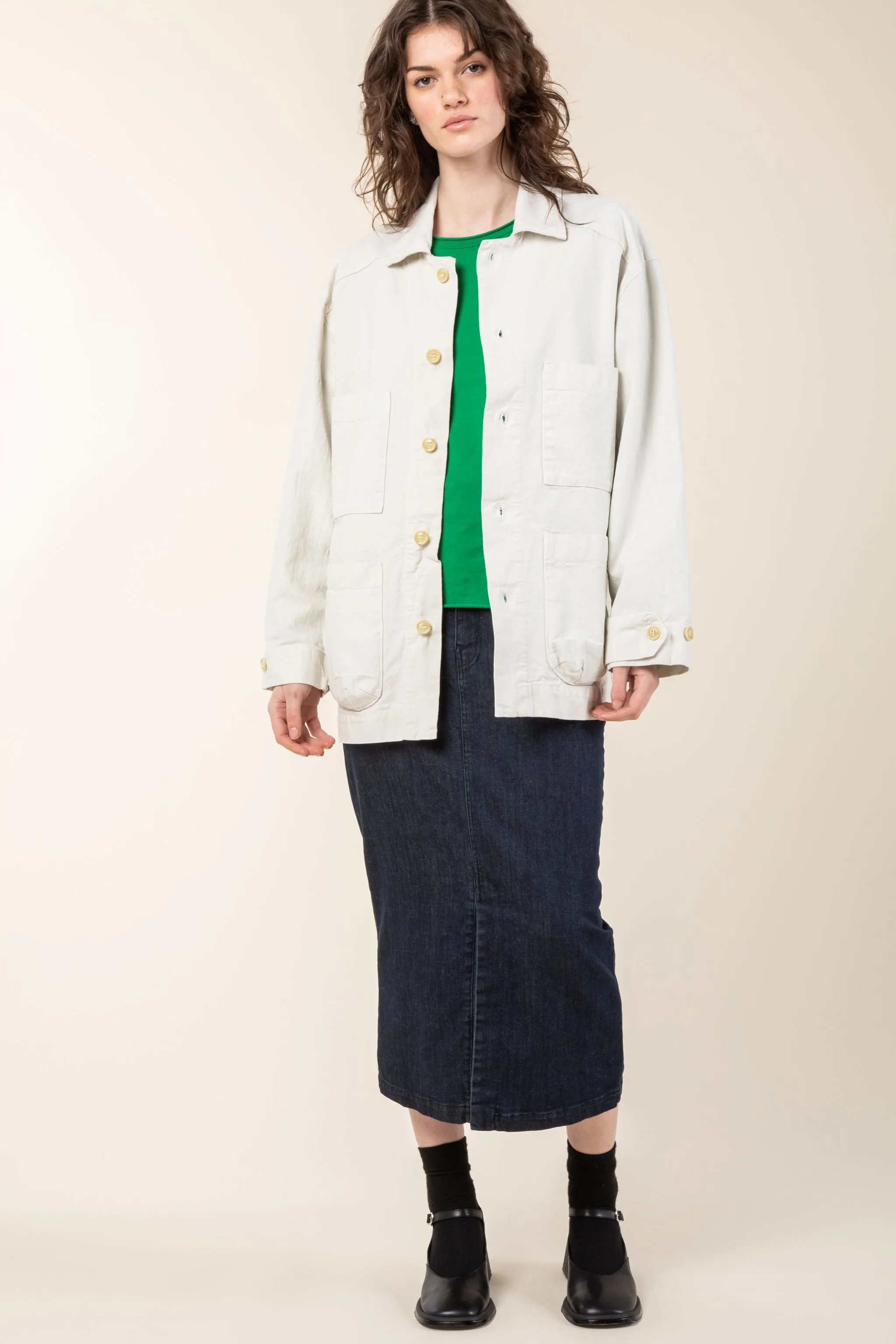Canvas Task Jacket in Oyster