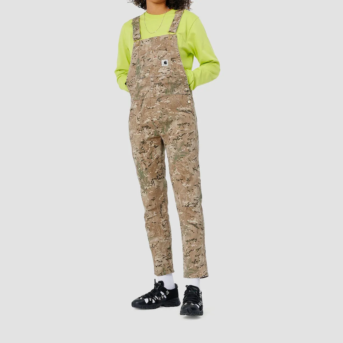 Carhartt WIP Bib Overall Camo Combi/Desert Worn Canvas - Womens
