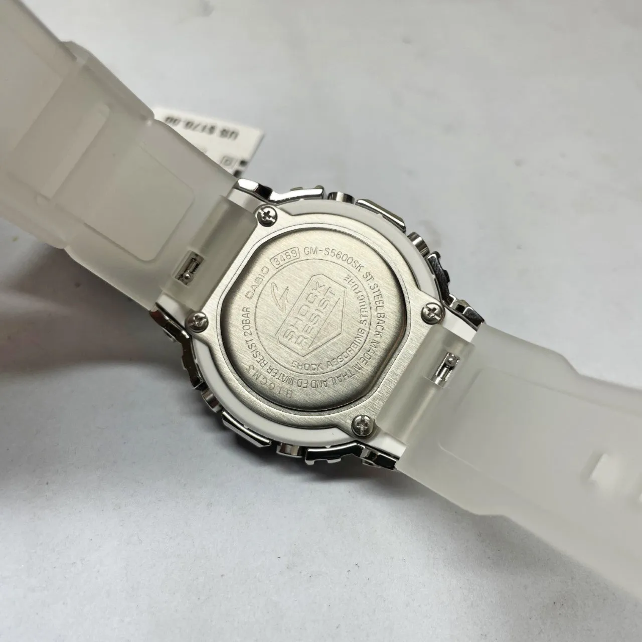 Casio G-Shock GMS Stainless Steel White Women's Watch GMS5600SK-7 Jelly Clear