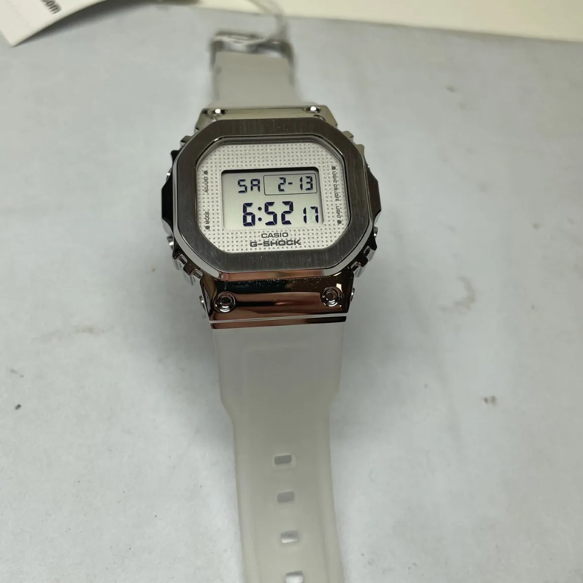 Casio G-Shock GMS Stainless Steel White Women's Watch GMS5600SK-7 Jelly Clear