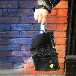 Caught In The Middle - Denim Zip Wristlet