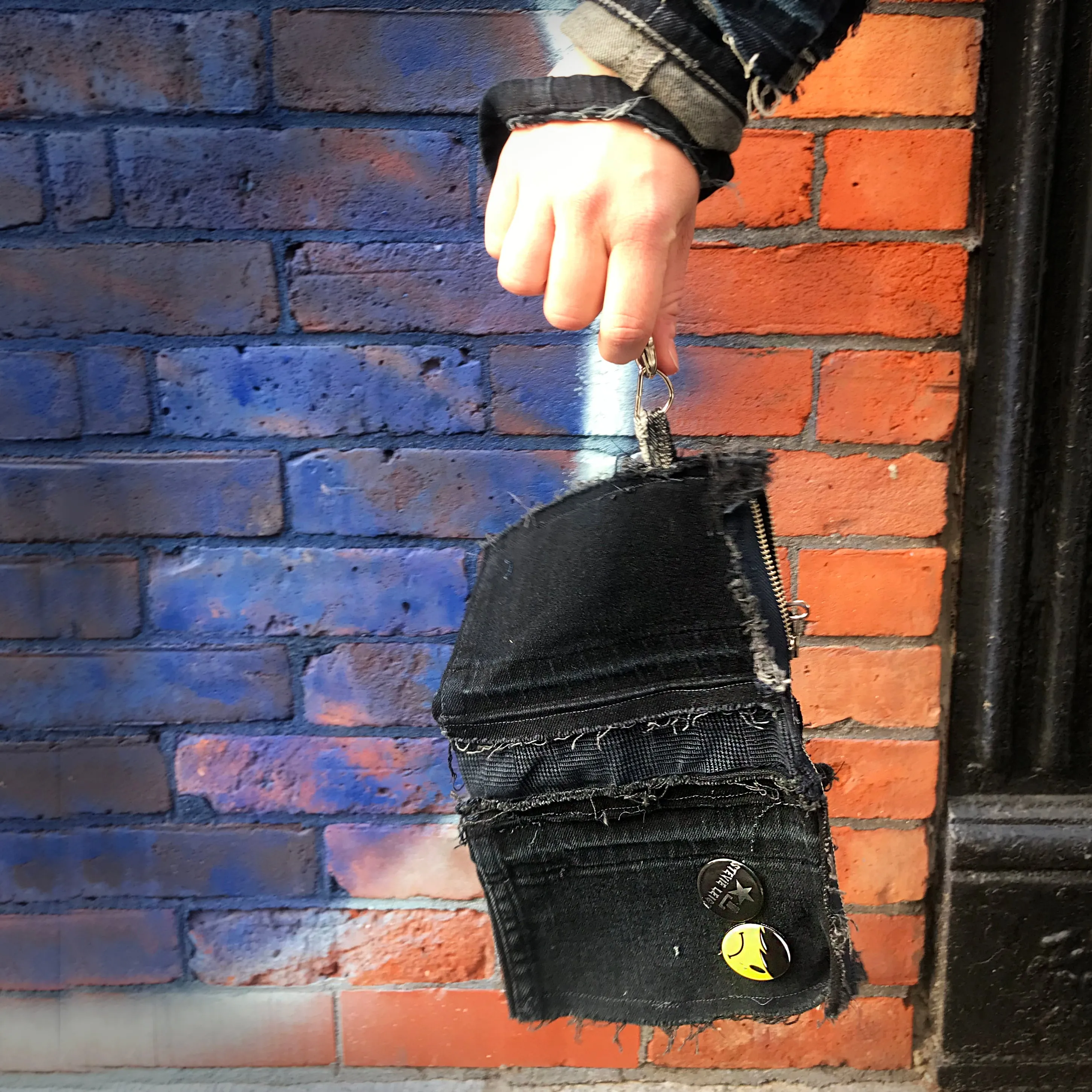 Caught In The Middle - Denim Zip Wristlet