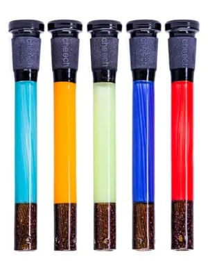 Cheech Glass 4.5” Assorted Colored Downstem