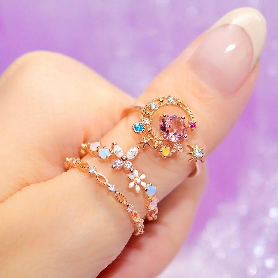 Colorful Moon Ring