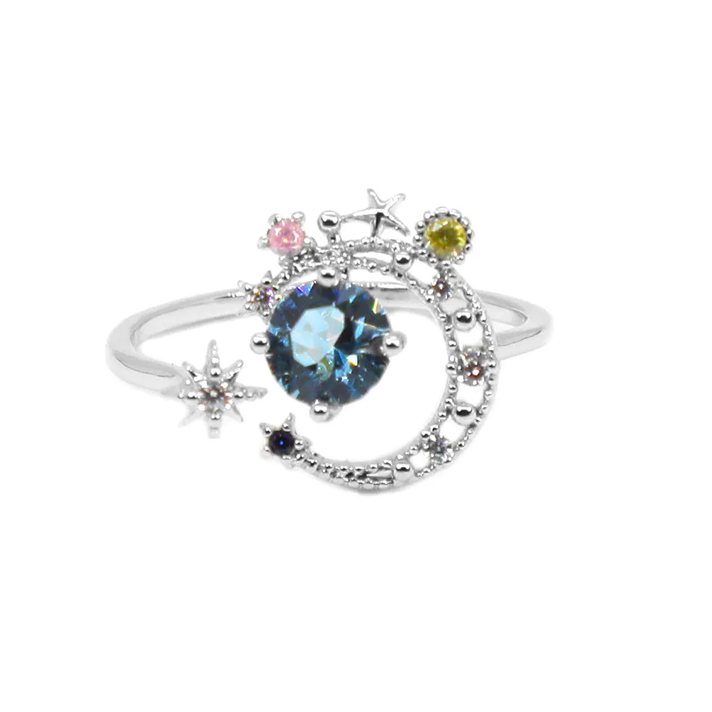 Colorful Moon Ring