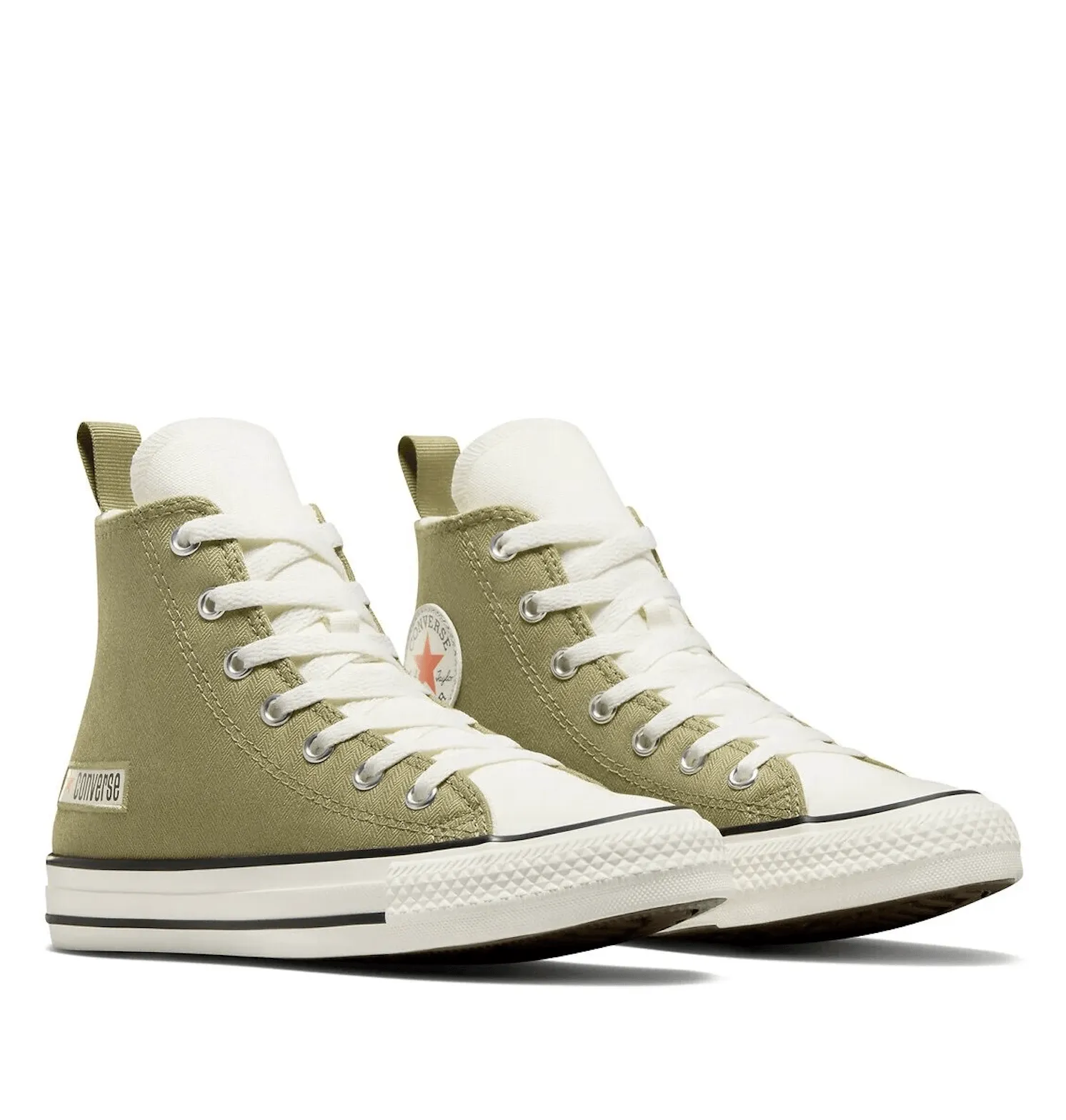 CONVERSE ALL STAR Kid CT1V Scavenger Hunt Hi Top - Mossy Sloth/Egret/Orange