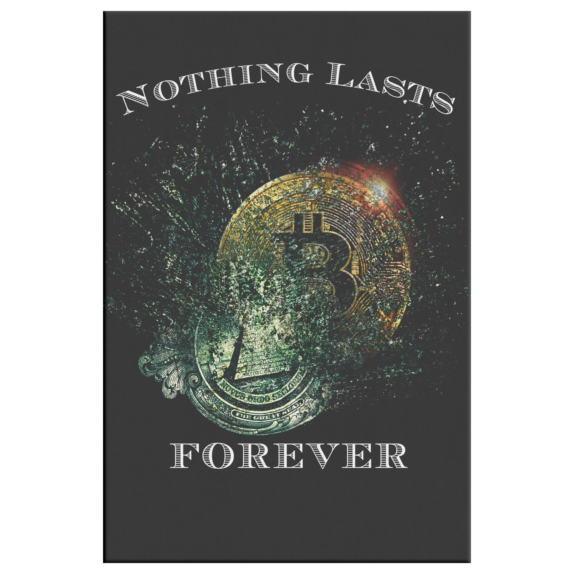 Crashing Dollar Canvas