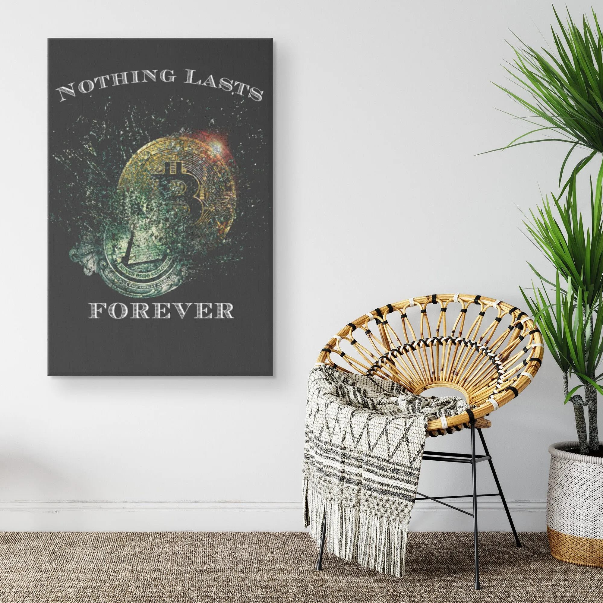 Crashing Dollar Canvas